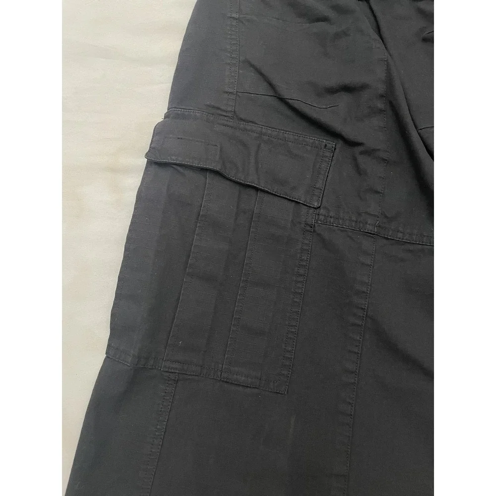 Balenciaga Flared Cargo Pants Unisex Large Black 34x34 Ripstop Convertible